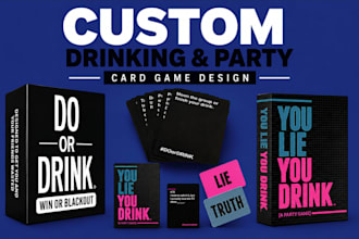 design interactive custom drinking card game party card game adult card game