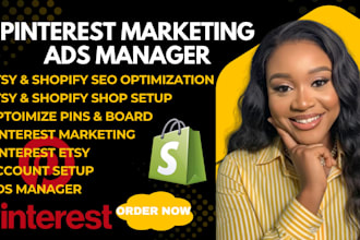 run pinterest ads and optimize shopify etsy SEO to grow your online store