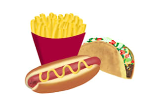 create culinary illustrations of food and drinks