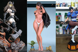 sculpt and design adult style or nsfw 3d printable character figurines