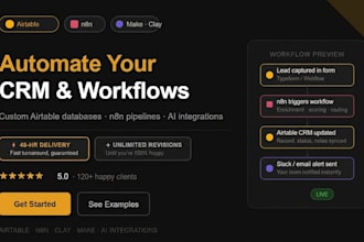 setup airtable automation n8n ai workflow airtable database crm clay com expert