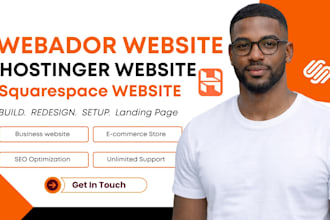 design hostinger website, webador redesign and responsive business website