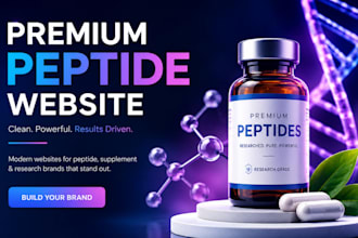 design peptide website supplement website research peptide website peptide store