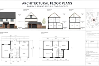 draw architectural floor plans for UK planning and building control
