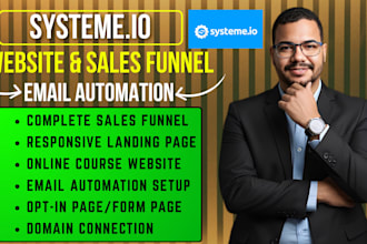 build systeme io funnel systeme io online course website systeme io landing page