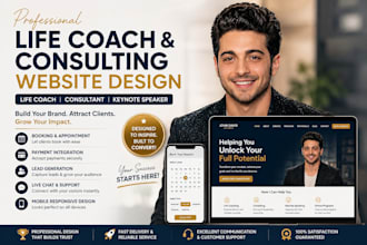 keynote speaker website, life coach website, consulting website, public speaker