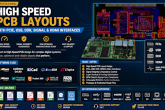 create high speed pcb layouts with pcie, usb, ddr signal hdmi interfaces