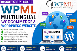 install and configure wpml multilingual woocommerce and wordpress website