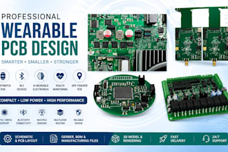 design wearable pcb smartwatch ble al health monitoring and gps tracker pcb
