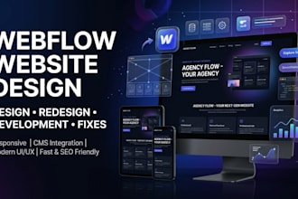 design, redesign webflow website for business, develop webflow, fix webflow
