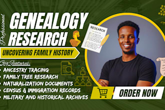 do genealogy research and family ancestry research in USA, UK, italy and germany