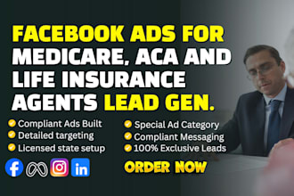 run facebook lead generation ads for medicare, aca and life insurance agents