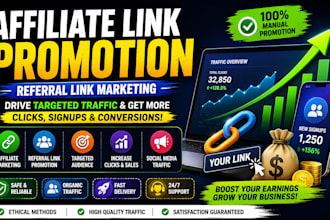 do affiliate link promotion, referral link promotion, affiliate link marketing