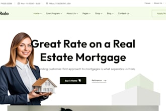 design mortgage broker website home loan real estate wordpress site