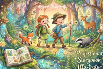 do whimsical storybook illustrator kids illustration  covers