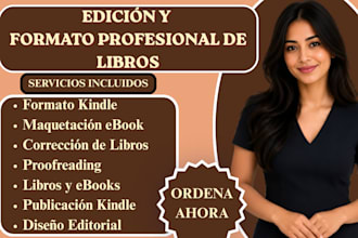 corregiré, editaré y daré formato profesional a tu libro o ebook
