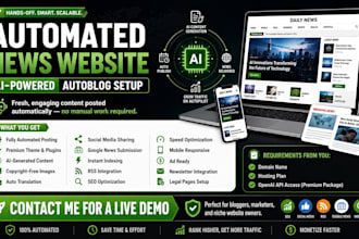 news website with ai, autopilot news, blog automation