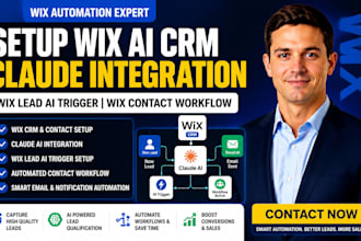 setup wix ai CRM claude integration wix lead ai trigger wix contact workflow
