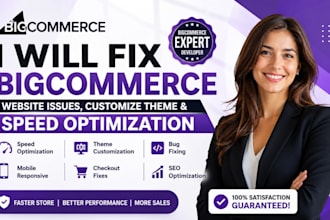 fix bigcommerce website issues customize theme and speed optimization