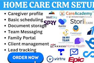 setup home care CRM aaniie care axiscare alayacare axxess connecteam carevoyant