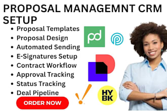 setup proposal management CRM pandadoc docusign ignition honeybook proposify