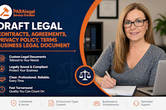 draft legal contracts, agreements, privacy policy, terms business legal document