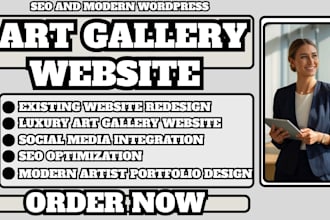 art gallery website, artist website, exhibition website, portfolio website