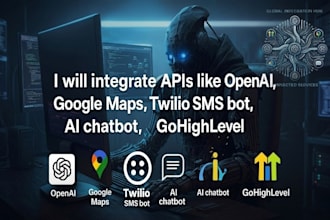 configure,integrate apis like openai,google maps,twilio sms,chatbot gohighlevel