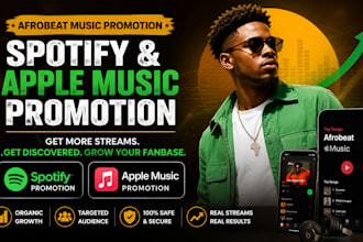 do spotify apple hip hop track promotion, afrobeat reggae music, spotify growth