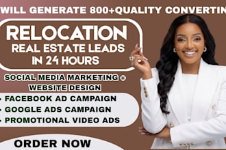 800 relocation leads, moving leads, booking leads using google ads facebook ads