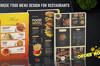 design modern qr code digital menu for restaurant cafe and bar
