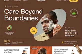 design 7 figure beard shopify store hair salon website