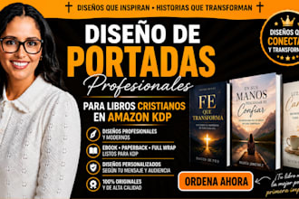 diseño de portadas de libros electrónicos y de bolsillo cristianos para amazon