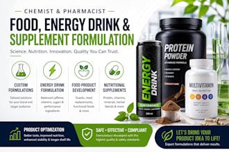 formulate energy drinks and food products, vitamins and nutritional supplements