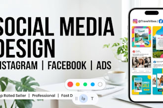 design clean and professional social media posts for your brand or busine