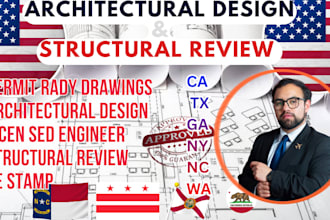 pe stamp city approval ca tx ny wa structural drawings blueprint design services