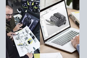 idea to develop industrial design and product development concept and sketches