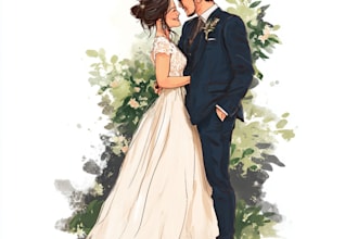 design couple portrait wedding portrait