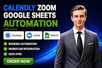 connect calendly zoom and google sheets automation
