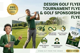 design golf flyer or tournament flyer and golf sponsorship
