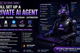 setup a private self hosted ai agent openclaw ollama telegram automation on  vps