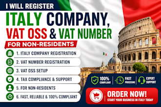italy company registration vat oss and vat number for non residents