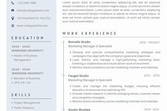 design professional editable resume and CV template in canva
