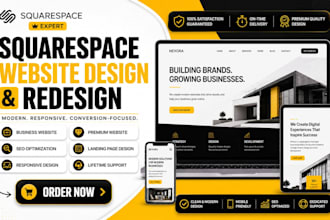 design or redesign a modern squarespace website for your business