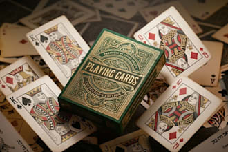 design card game board game poker cards tcg card template with box mockup