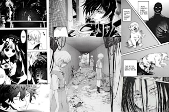 draw anime manga comic book illustration webtoon manga page manhwa graphic novel