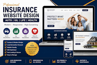 design auto, life, health and iul insurance website