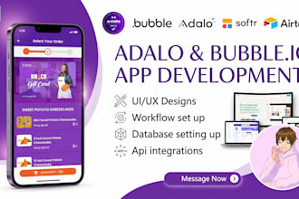 build startup mvp app website saas mobile app using bubble io adalo and glide