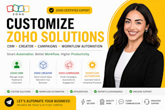 customize zoho crm, zoho creator, zoho campaign, and workflow automation system