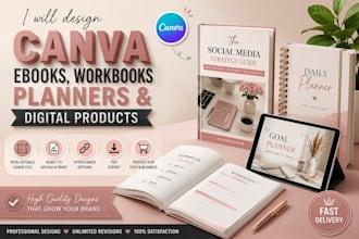create stunning editable canva guides planners and branded digital downloads